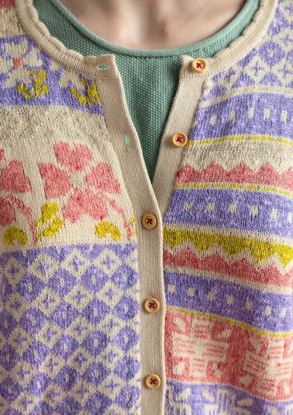 Strickjacke „Edith“ aus Leinen/Recycling- und Bio-Baumwolle - Image 3