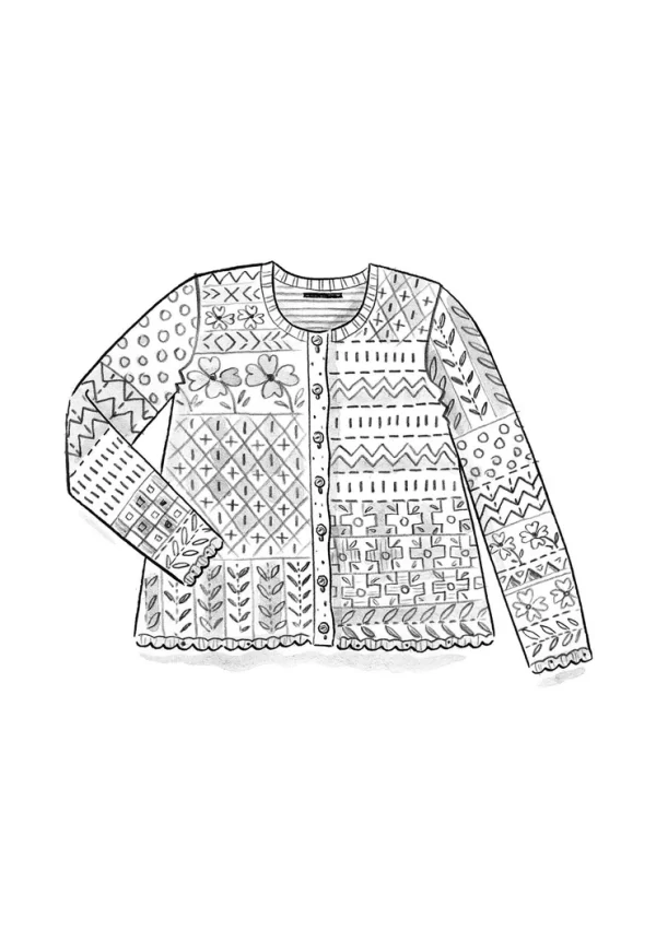 Strickjacke „Edith“ aus Leinen/Recycling- und Bio-Baumwolle - Image 5