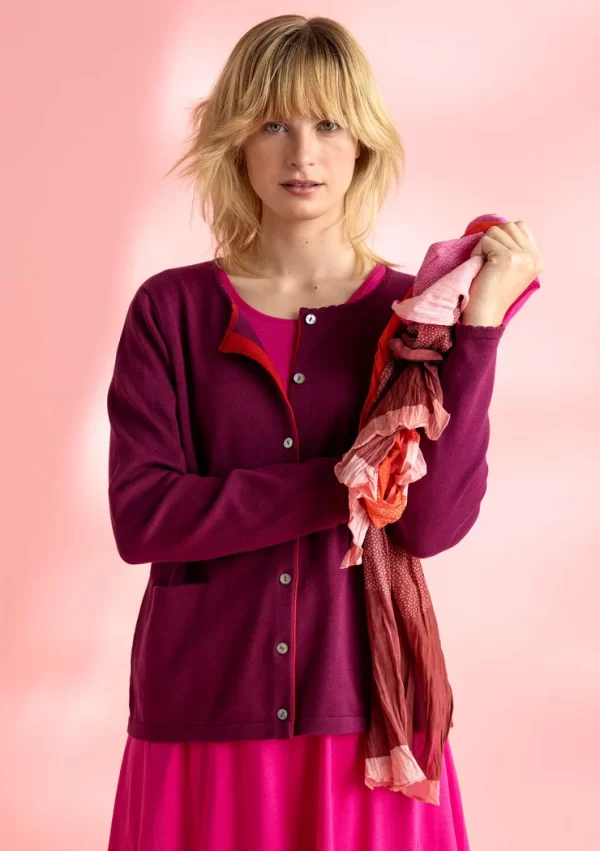 Strickjacke aus Bio-/Recycling-Baumwolle