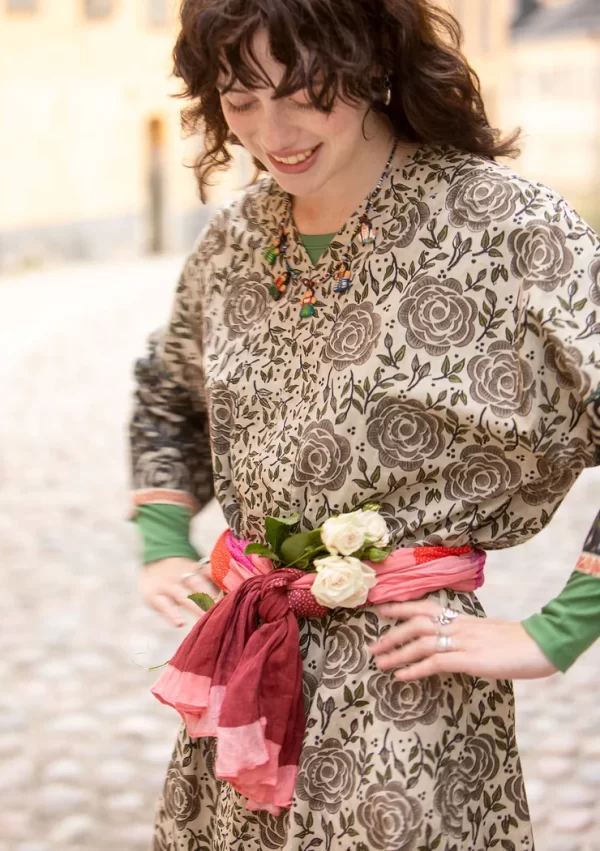 Kaftankleid „Roza“ aus Bio-Baumwollgewebe
