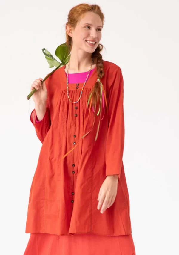 Künstlerbluse „Agnes“ aus Bio-Baumwollgewebe