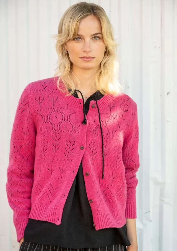 Strickjacke „Karamell“ aus Lammwolle/Polyamid