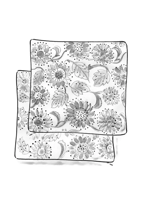 Kissenhülle „Sunflower“ aus Bio-Baumwolle/Leinen - Image 4