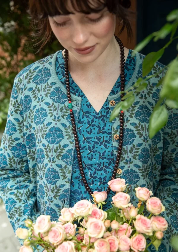Blockdruck-Strickjacke „Valentina“ aus Bio-Baumwolle - Image 3