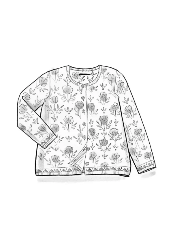 Blockdruck-Strickjacke „Valentina“ aus Bio-Baumwolle - Image 4