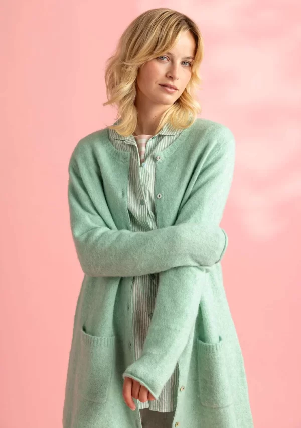 Langstrickjacke aus Wolle/Baumwolle/Alpaka - Image 2