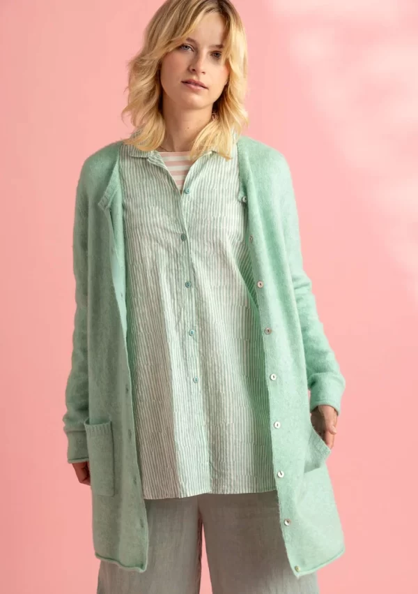 Langstrickjacke aus Wolle/Baumwolle/Alpaka - Image 5