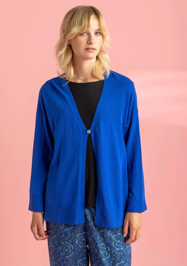 Strickjacke aus Bio-/Recycling-Baumwolle