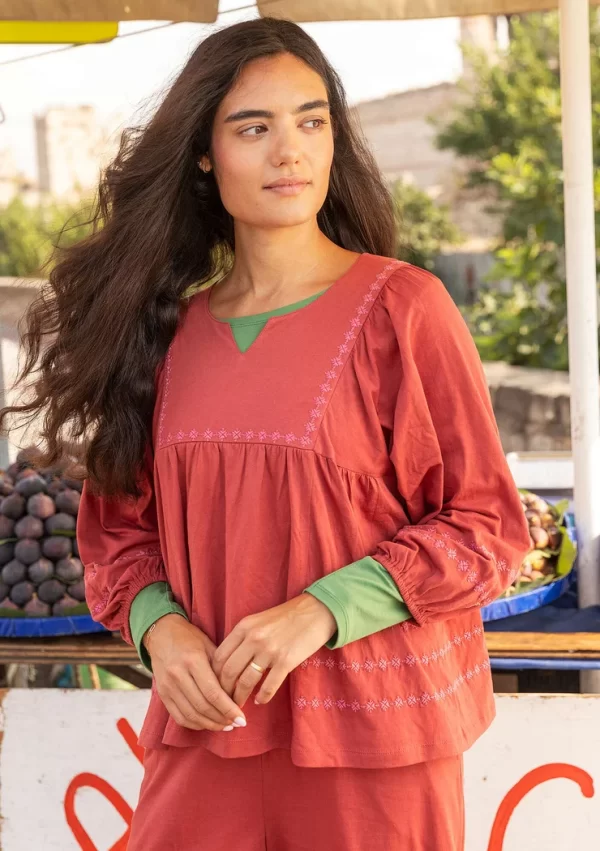 Jerseybluse „Cora“ aus Bio-Baumwolle