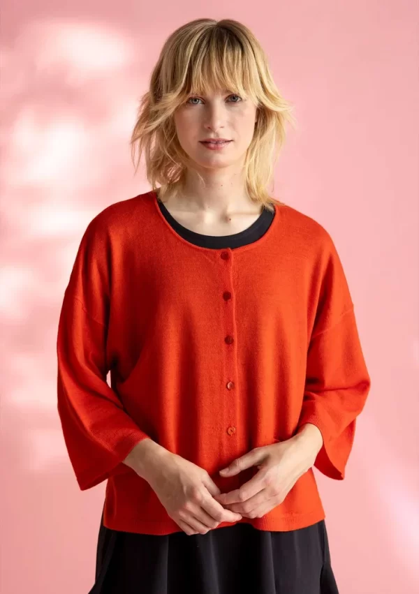 Strickjacke aus Bio-Wolle