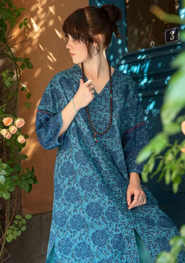 Kaftankleid „Roza“ aus Bio-Baumwollgewebe - Image 2