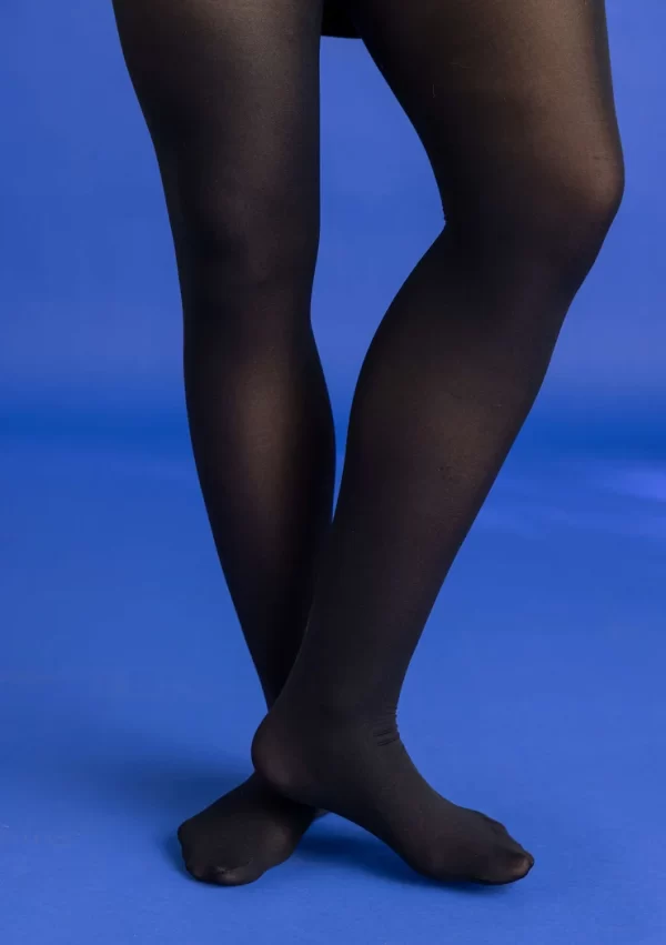 Einfarbige Strumpfhose aus Recycling-Polyamid