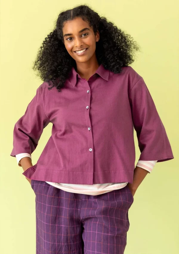Bluse „Ida“ aus Wollmischgewebe