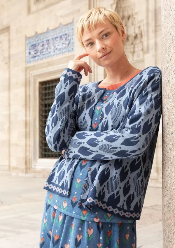 Strickjacke „Lale“ aus Bio-/Recycling-Baumwolle