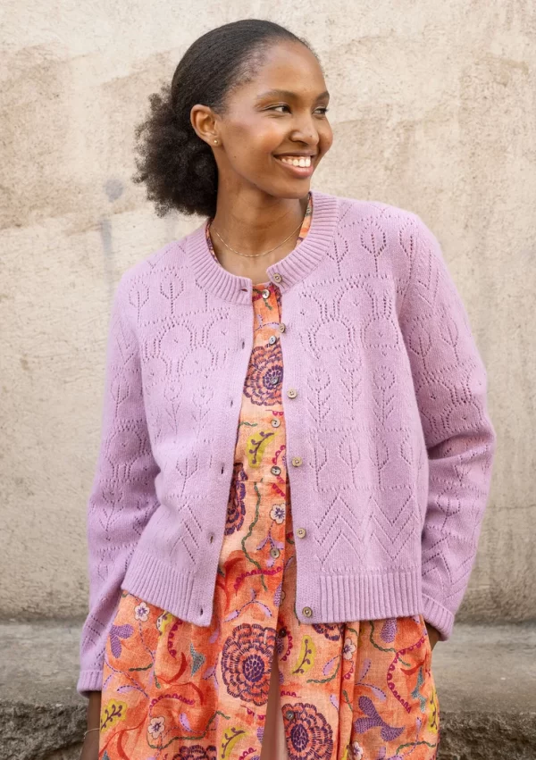 Strickjacke „Karamell“ aus Lammwolle/Polyamid