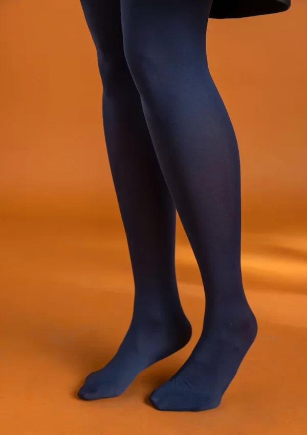 Einfarbige Strumpfhose aus Recycling-Polyamid