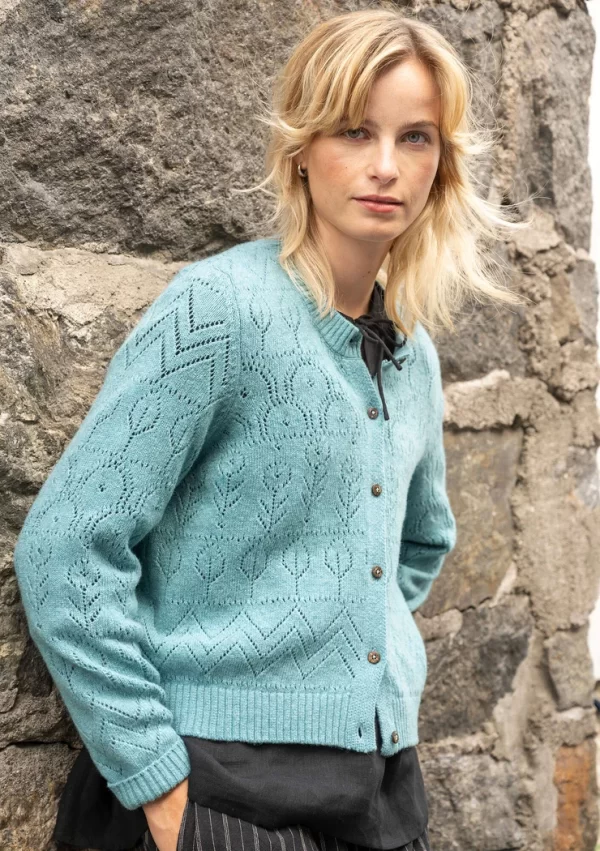 Strickjacke „Karamell“ aus Lammwolle/Polyamid