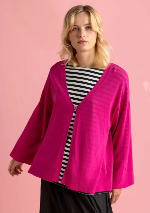 Strickjacke aus Bio-/Recycling-Baumwolle