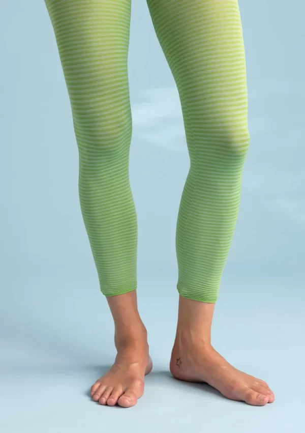 Gestreifte Leggings aus Recyclingpolyamid