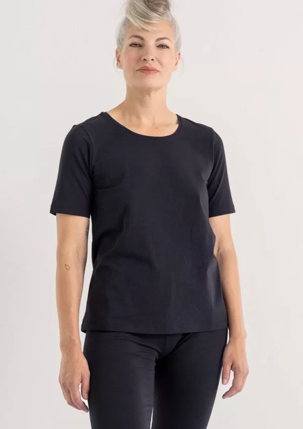 Jerseyshirt „Eleonora“ aus Bio-Baumwolle/Elasthan