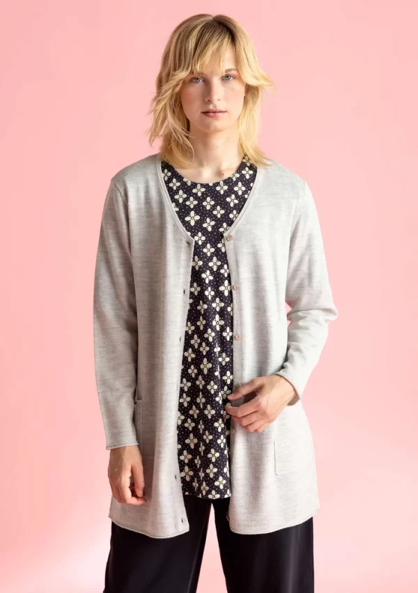 Langstrickjacke aus Bio-Wolle