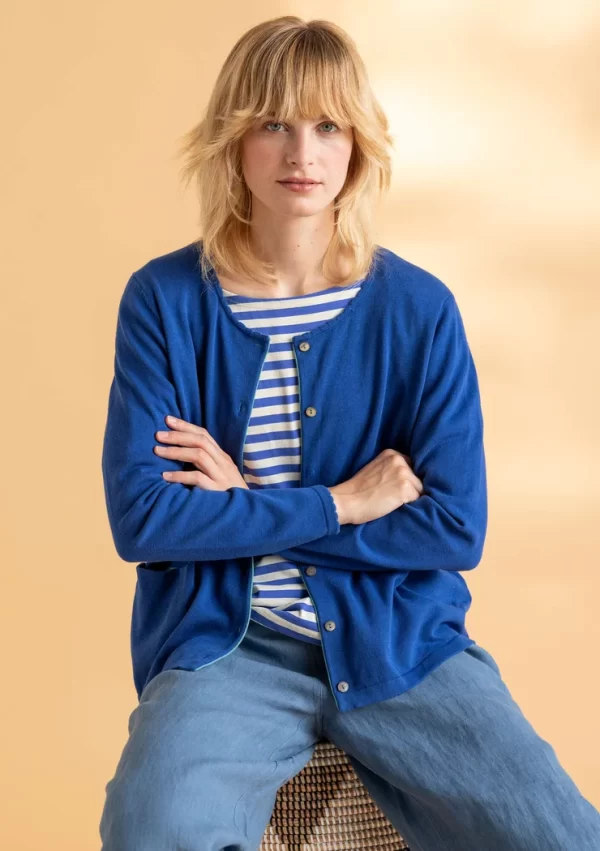 Strickjacke aus Bio-/Recycling-Baumwolle