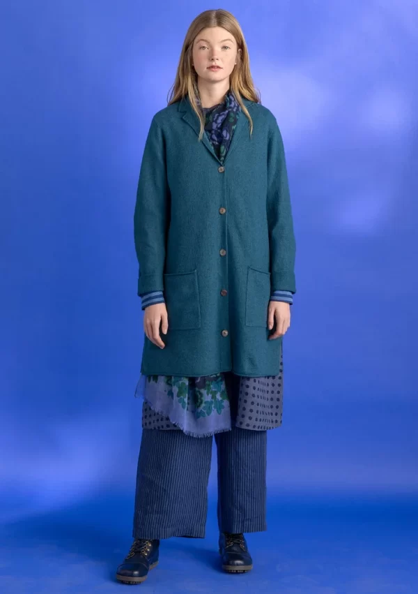 Gestrickter Blazer aus gefilzter Bio-Wolle