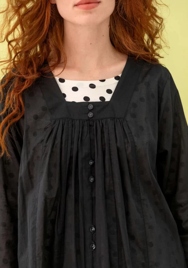 Künstlerbluse „Agnes“ aus Bio-Baumwollgewebe - Image 2