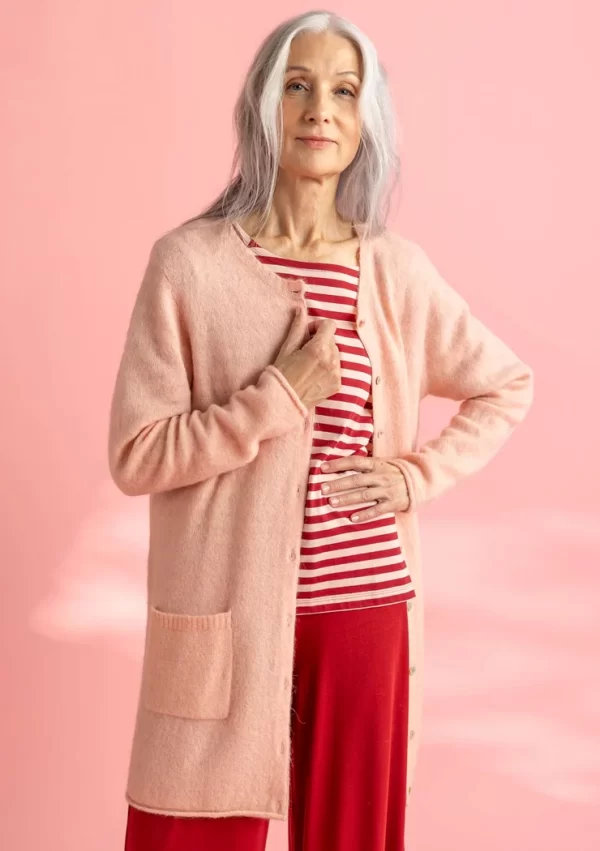 Langstrickjacke aus Wolle/Baumwolle/Alpaka - Image 4