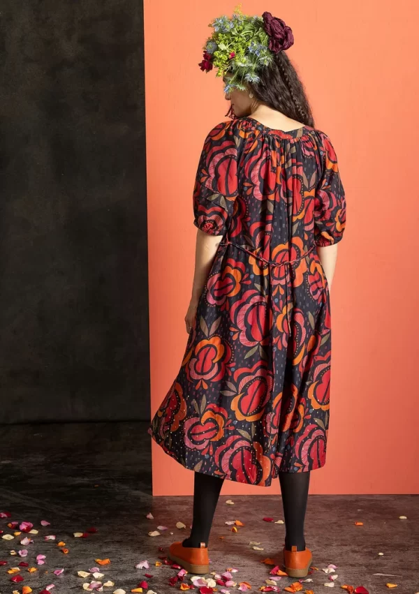 Webkleid „Great Rose“ aus Bio-Baumwolle/Seide - Image 3