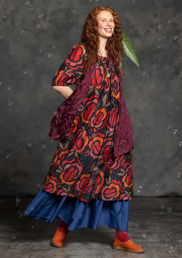 Webkleid „Great Rose“ aus Bio-Baumwolle/Seide - Image 5