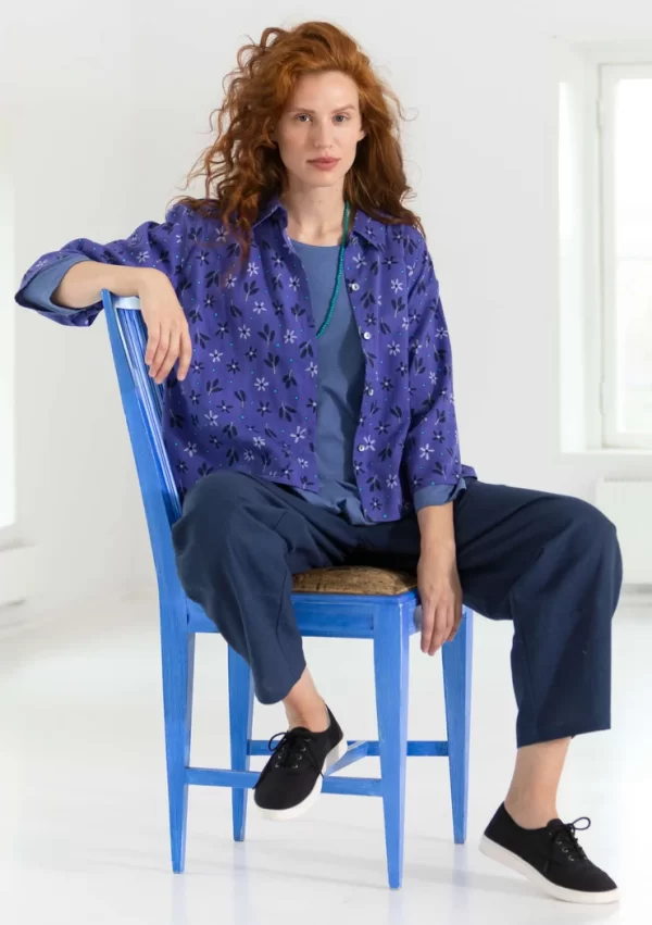 Bluse „Ida“ aus Wollmischgewebe
