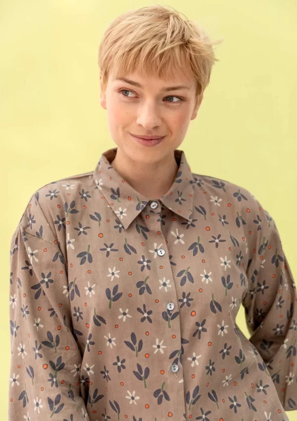 Bluse „Ida“ aus Wollmischgewebe