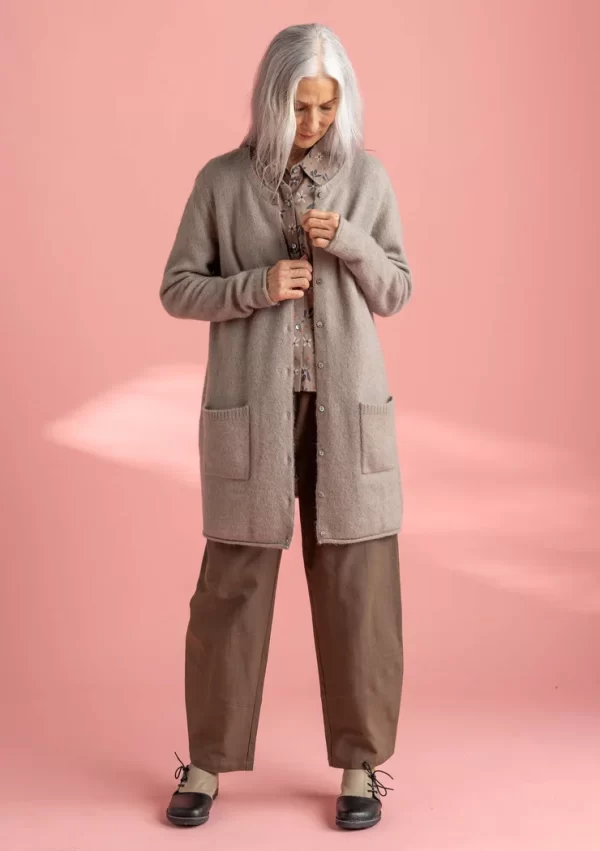 Langstrickjacke aus Wolle/Baumwolle/Alpaka - Image 2