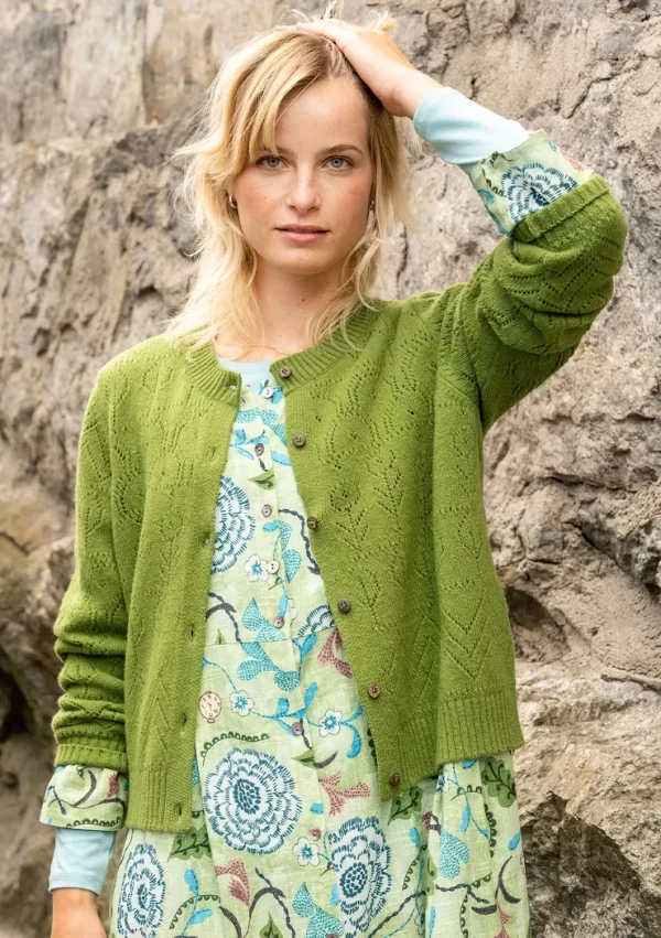 Strickjacke „Karamell“ aus Lammwolle/Polyamid