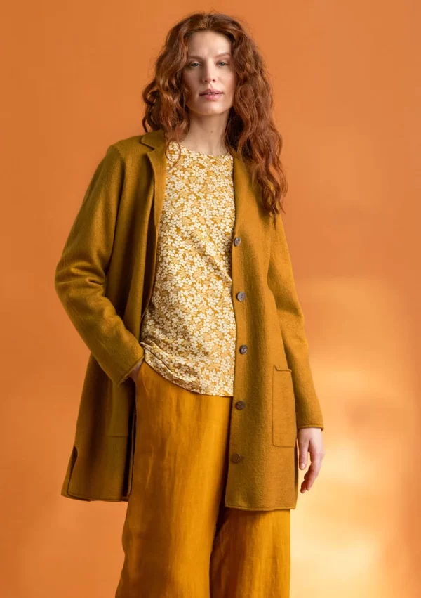 Gestrickter Blazer aus gefilzter Bio-Wolle