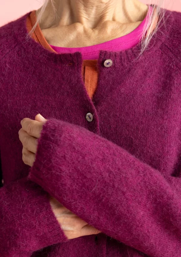 Strickjacke aus Wolle/Baumwolle/Alpaka