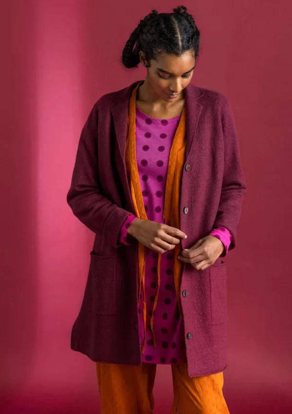 Gestrickter Blazer aus gefilzter Bio-Wolle
