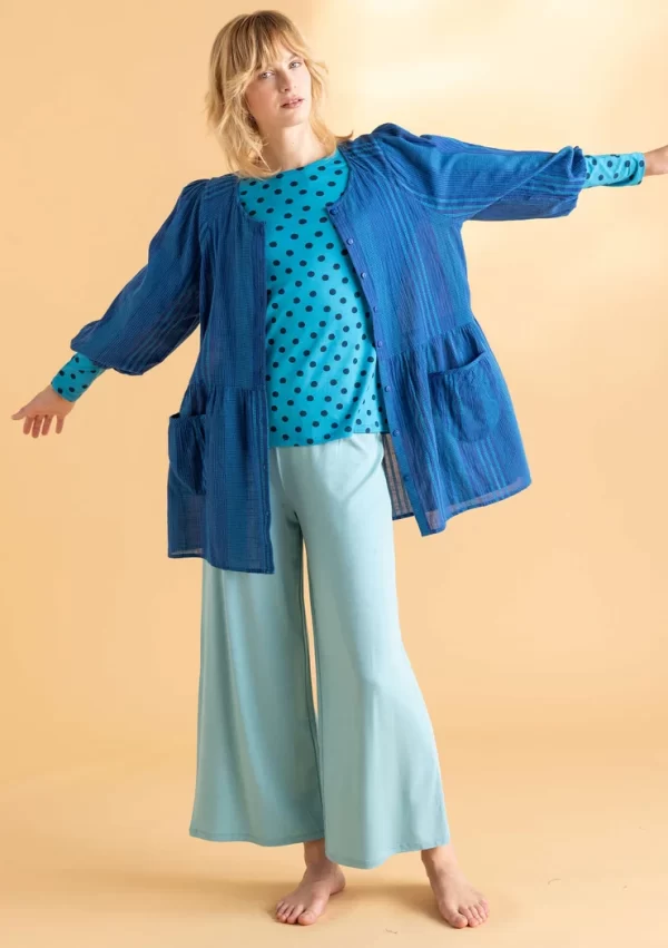 Künstlerbluse „Thea“ aus Bio-Baumwolldobby - Image 2
