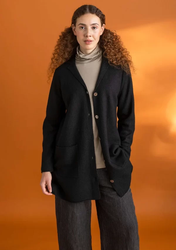 Gestrickter Blazer aus gefilzter Bio-Wolle
