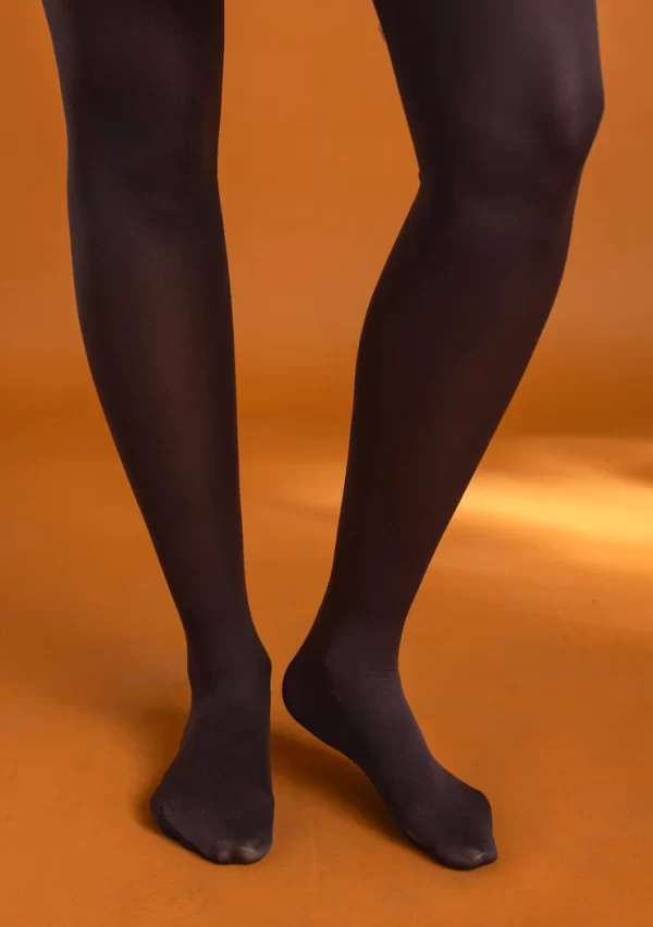 Einfarbige Strumpfhose aus Recycling-Polyamid