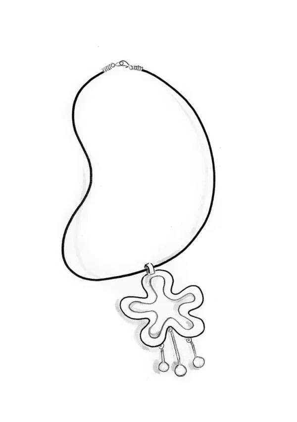 Kettenanhänger „Orchid“ aus Silber - Image 4