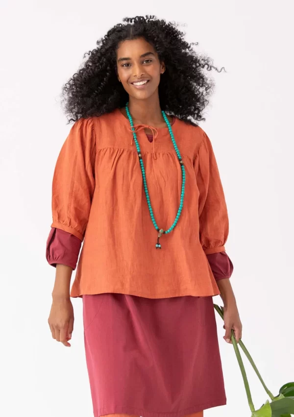 Bluse „Vera“ aus Leinengewebe